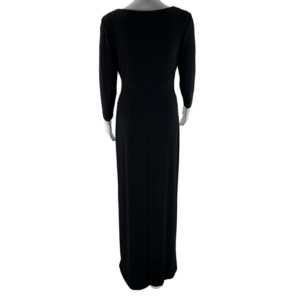 Ralph Lauren Womens Size 4 Black Evening Gown Pleated Elegant Romantic Stylish - Picture 5 of 16